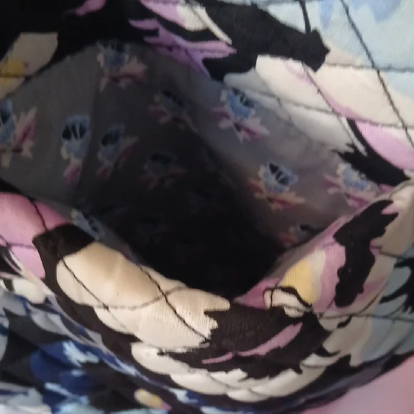 Vera Bradley Black and Purple Floral Crossbody - Picture 7 of 8